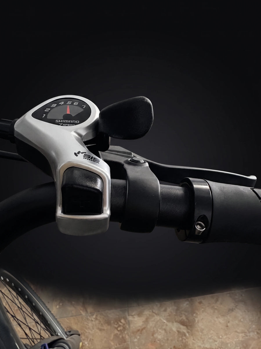 Shimano 7-speed gearing and disc brakes